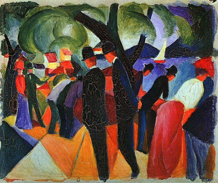 August Macke A Stroll on the Bridge china oil painting image